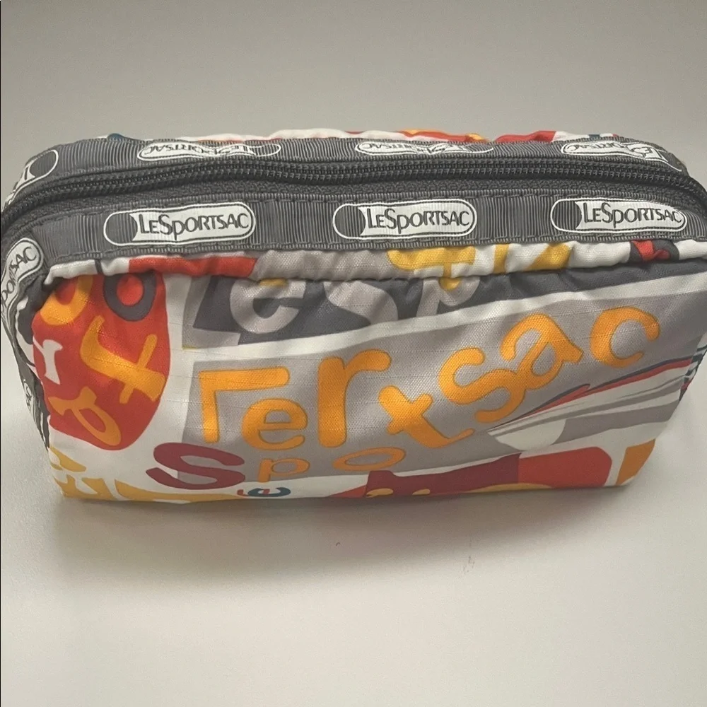 LeSportsac Colorful Graphic Toiletry / Cosmetic Bag preowned